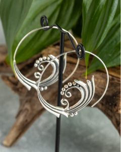 Silver Wave Hoop earrings